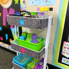 Teacher Created Resources - Caddy de rangement en plastique, noir, paquet de 6-6