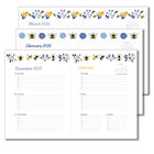 Sellers Publishing - Agenda sur 17 mois à couverture rigide High Note 2026 - Abeille de jardin-Couverture flexible, durable et résistante aux éraflures, ornées de feuilles argentées