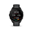 Garmin - Forerunner 165 - Noir/Gris Ardoise-Élégant et léger, avec un boîtier de 43 mm et des bracelets colorés à double prise