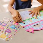 Melissa & Doug - Ensemble d’autocollants gonflés : Princesse - 67 autocollants réutilisables-Fond brillant recto-verso avec 4 scènes de palais à remplir