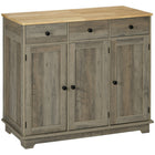 HOMCOM - Buffet 39,8 po L avec rangement - gris-Un grand espace de rangement garde votre maison organisée et propre 