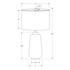 Monarch Specialties - Luminaire - 26 po H Lampe De Table - Crème Céramique - Abat-Jour Ivoire / Crème - Moderne-Munie d'un cordon transparent de 5 pieds, cette lampe polyvalente peut être placée sur une table d'appoint ou latérale, une table de nuit ou une table de chevet pour une source d'éclairage à la mode