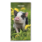 Blueline - Agenda Mensuel De Poche 18 Mois De Juillet 2026 À Décembre 2027 - 6 1/2 po H x 3 1/2 po l - Motif Animaux - Bilingue-Un mois sur deux pages