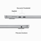 Apple - 15,3 po Portatif MacBook Air, M2, SSD 256 Go, Mémoire unifiée 8 Go, Argent, Anglais-Jusqu’à 40 % plus rapide pour les montages vidéo chronologiques complexes
