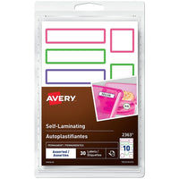 Avery Étiquettes autoplastifiantes, tailles assorties, couleurs néon, paq./30 (2363)-Tous les effets personnels de vos enfants reviendront sains et saufs à la maison avec des étiquettes extra durables pour enfants. Ces étiquettes uniques, colorées et autoplastifiantes sont très durables et résisteront aux enfants.