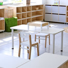 Beleduc Furniture - table de classe Santino - rectangulaire - 120 L x 60 W cm - blanc-Design adapté aux enfants avec des coins arrondis