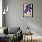 Morgan Rielly Toronto Maple Leafs sur toile - Toile encadree - 22" x 31"-Prêt à accrocher - livré entièrement assemblé
