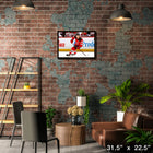 Jack Hughes New Jersey Devils - Toile encadree - 31" x 22"-Sous licence officielle de la LNH et de l'AJLNH