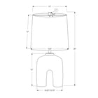 Monarch Specialties - Luminaire - 25 po H Lampe De Table - Résine Crème - Abat-Jour Beige - Moderne-Jointe à un câble transparent de 5 pieds, placez cette lampe polyvalente sur une table d'extrémité ou latérale, une table de nuit ou une table de chevet pour une source d'éclairage à la mode