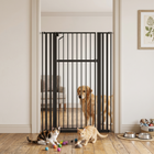 PawHut - Barrière pour animaux extra haute 55 po, barrière de sécurité bébé réglable 30-41 po l-Espacement étroit des barreaux de 1,8 po empêche les petits animaux de se faufiler
