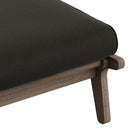 Modway - Saratoga Terrasse extérieure Bois de teck Chaise et ensemble ottoman, Gris silex-10