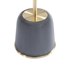 Manhattan Comfort - Ensemble de 3 tables : table basse et tables d’appoint Anderson modernes, revêtement similicuir gris-Garantie limitée du fabricant de 30 jours