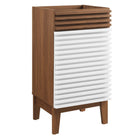 Modway - Render 18" Armoire de toilette de salle de bain (lavabo non inclus) - Noyer blanc-Assemblée requise