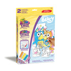 Crayola - Ensemble de casse-tête réutilisable Colour & Erase Bluey-4 MARQUEURS LAVABLES : Livré avec 4 marqueurs vibrants et lavables qui se lavent facilement de la peau et de la plupart des vêtements lavables
