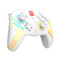Turtle Beach - Manette de gaming RGB sans fil Afterglow Wave pour Nintendo Switch 2 - Blanc-Huit zones RGB avec quatre modes prédéfinis pour des combinaisons d'éclairage dynamiques 