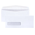 Enveloppes d’affaires de sécurité SupremeX avec fenêtre, doublure teintée grise, no 10, 4 1/8 x 9 1/2 po, blanches, paquet de 500-24lb.