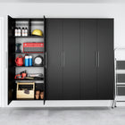 Prepac - Grosse armoire accrochable HangUps de 30 po - noir-Dimensions intérieures : 14 po L x 15 po H x 14,75 po P tablette supérieure 28,5 po L x 55 po H x 14,75 po P compartiment inférieur