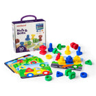 Miniland - MLE45303 Ensemble d'activités scolaires Nuts & Bolts - ensemble de 24 pièces-Ensemble d'engrenages qui stimule la pensée créative et les compétences en résolution de problèmes tout en affinant les compétences motrices.