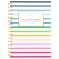AT-A-GLANCE - Agenda hebdomadaire/mensuel Emily Ley bandes joyeuses 2025 - 8 1/2 po H x 5 3/8 po l - Multicolore - Bilingue-12 mois : janvier 2025 à décembre 2025