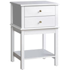HOMCOM - Table de nuit moderne 15,75 po - blanc-Le style moderne met en valeur la décoration de votre maison 