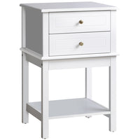 HOMCOM - Table de nuit moderne 15,75 po - blanc-Le style moderne met en valeur la décoration de votre maison 