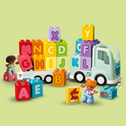LEGO - DUPLO Town Le camion alphabet-Un cadeau d’anniversaire pour les enfants préscolaires qui aiment les jouets de véhicules
