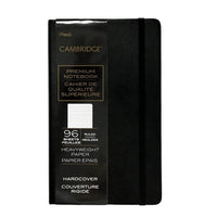 Cambridge - Cahier couverture rigide Premium, petit - 8-1/4 po H x 5 po l-Couverture rigide résistante avec fermeture élastique 