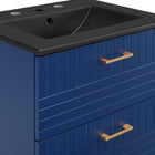 Modway - Daybreak 24" Vanette de salle de bain - Bleu Noir-Assemblée requise