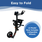 Journey - Déambulateur de mobilité vertical UPWalker Premium Lite - noir-Conçu pour rouler plus confortablement sur les bosses, les seuils et les surfaces inégales
