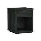 Manhattan Comfort - Ensemble de 2 tables de chevet modernes Evelyn 20" à 1 tiroir - gris charbon-Poignées de tiroir horizontales et épurées pour un aspect propre et dégagé