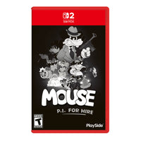 MOUSE : Détective privé. À louer pour Nintendo Switch 2-Animation en caoutchouc en noir et blanc, dessinée à la main, inspirée des dessins animés des années 1930