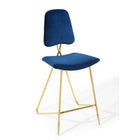 Modway - Ponder Performance Velvet Tabouret de bar - Marine-Rembourrage en velours polyester Performance