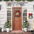 HOMCOM - 2 sapins de Noël artificiels de 60 cm avec éclairage LED-Placement flexible grâce à la conception à piles, la conception sans fil et le taux d'étanchéité IP44 permettent une utilisation en extérieur 