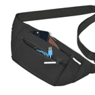 Nicci - Sac banane avec poche avant zippée - Noir-Sangle de taille réglable 22 po-37,5 po