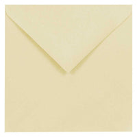 JAM Paper Enveloppes d'invitation carrées avec rabat européen - 7,5 x 7,5 po - Ivoire - paquet de 25-Enveloppe ivoire