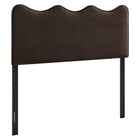 Modway - Athena Velours de performance résistant aux taches Tête de lit Queen size, Marron chocolat-Velours de performance résistant aux taches
