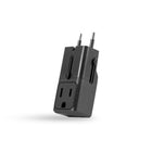 LOGiiX - World Traveler Lite Classique - Noir-Adaptateur de voyage ultra-portable pour un chargement pratique en voyage