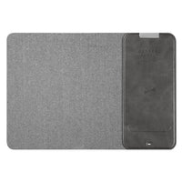 General Supply Goods + Co - Chargeur sans fil 10 W - tapis de souris enroulable - Gris texturé-Compatibles avec appareils et accessoires certifiés à la norme Qi