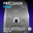 Logitech - Souris de jeu légère sans fil G309 LIGHTSPEED - Blanc-Charge minimale: Plus de 300 heures avec une pile AA ou une autonomie illimitée avec POWERPLAY, pour vous permettre de vous concentrer sur le jeu, et non sur l'autonomie de la pile.