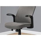 Monarch Specialties - 7325 Chaise De Bureau Multi-Position- Noir/Gris Fonce/-Le siège pivotant à 360 degrés et la base noire à 5 branches avec roulettes à capuchon offrent la mobilité, tandis qu'un mécanisme réglable en hauteur avec contrôle d'inclinaison / verrouillage permet d'optimiser la chaise pour la personne assise