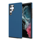 AXS - PROTech coque anti-choc, bordures surelevees et une durabilite militaire pour Samsung Galaxy S22 Ultra, Bleu Cobalt-Resistant aux chocs