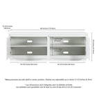 Hudson&Canal - Meuble TV Presque pour téléviseurs jusqu'à 75" - Blanc-Dimensions du produit : 15,75" L x 68" l x 24" H