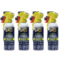Blaster - Trousse de recharge de réfrigérant R-1234yf à gâchette avec manomètre et coupleur 340 g - Paquet de 4-Le Smart Clip devient bleu foncé pour indiquer le remplissage correct