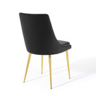 Modway - Viscount Accent moderne Performance Velvet Chaise à manger - Noir-Capacité du poids de la chaise : 300 lbs.