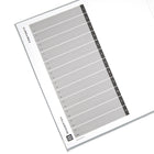 Bindertek - Cartable à 3 anneaux de 3 po de première qualité - gris pâle-Mécanisme des anneaux fixé à la couverture arrière pour plus de durabilité