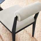 Modway - Kai Tissu Chaise à manger - Linen Black-Épingles de pied non marquées