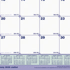 Blueline - 2025-2026 sous-main académique mensuel - 11 po x 8-1/2 po - Bilingue-Calendrier de référence annuel sur chaque page