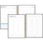 Five Star - Agenda scolaire hebdomadaire/mensuel triangle 2025-2026 - 11 po H x 8 1/2 po l - noir/or - bilingue-12 mois de planification académique hebdomadaire/mensuelle