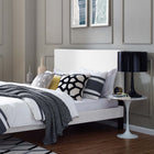 Modway - Taylor Tissu de lin rembourré Tête de lit King et King de Californie, Blanc-Tissu doux en tissu de lin