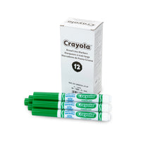 Crayola - Marqueurs lavables couleurs vert - Paquet de 12-Ajoutez des couleurs vives et vibrantes à vos dessins, projets scolaires et autres projets créatifs